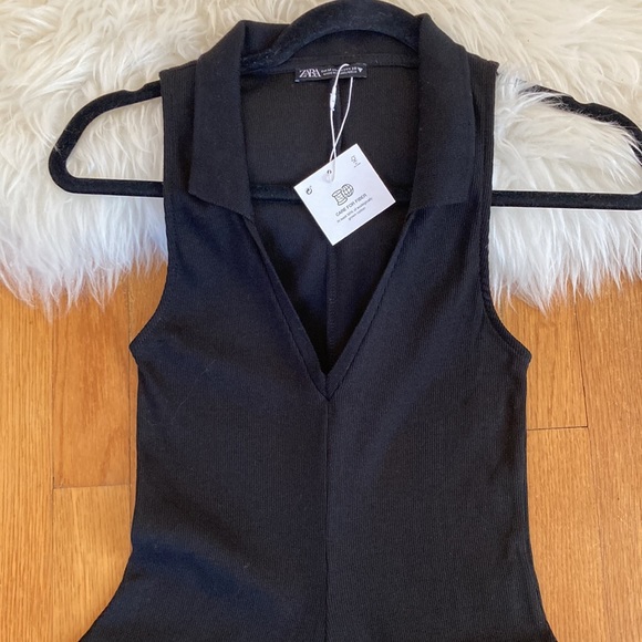 Zara Ribbed Polo Mini Dress - Picture 3 of 10